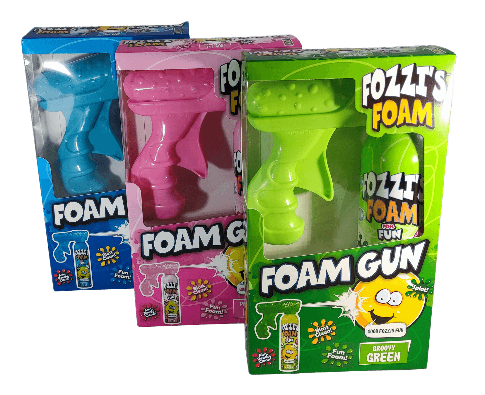 Fozzis Bath Soap Foam Aerosol for Kids Perfectly Pink, Brilliant Blue,  Groovy Green,Good Clean Fun, (11.O4 oz x 3)